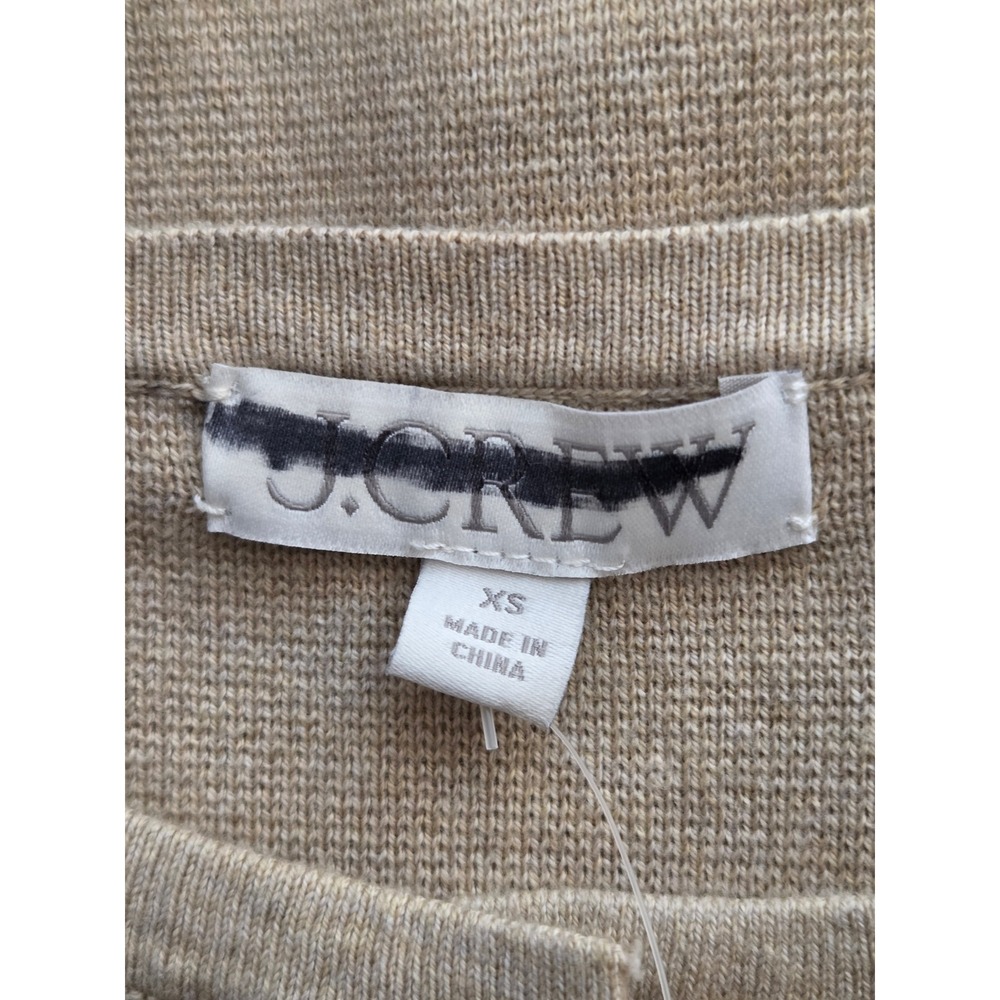 J. Crew Giselle Long‎ Sweater Blazer XS Beige Cotton NWT $168 CF095 - Picture 5 of 7